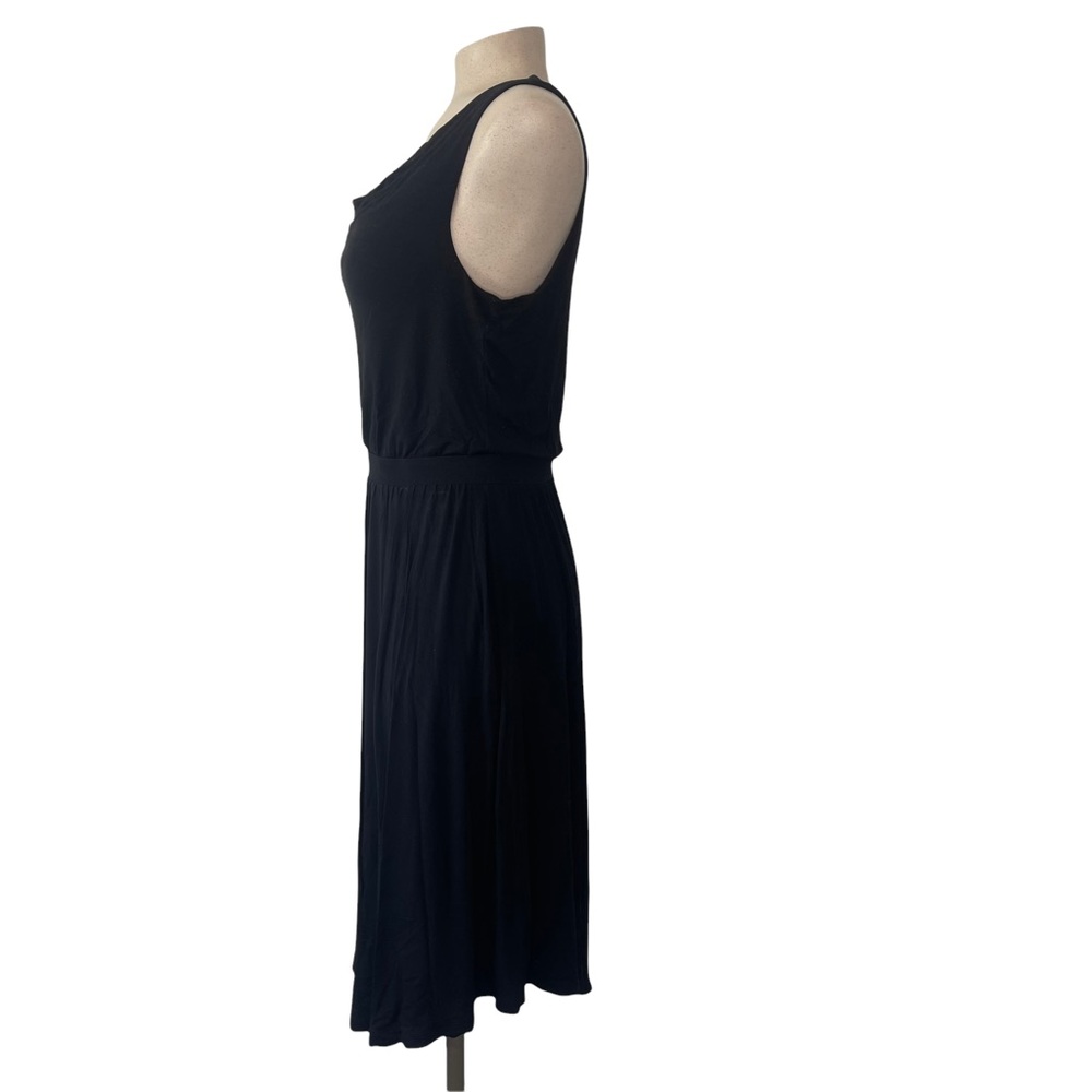 Maeve by Anthropologie Black Cowl Neck Midi Dress Small Pre-Owned - Picture 5 of 10
